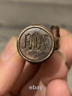 Rare ancien sceau cachet en bronze XIX eme
