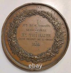 Rare médaille XIXe DEPARTEMENT DE LA CORSE signée Dantzell 1854 Napoléon III