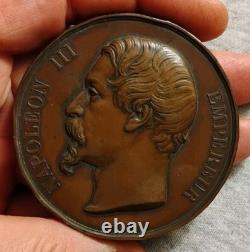 Rare médaille XIXe DEPARTEMENT DE LA CORSE signée Dantzell 1854 Napoléon III