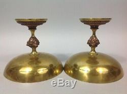 Rare paire Coupes cassolettes bronze laiton C. H et Co déposé Fin 19° Napoléon3