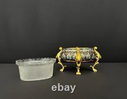 Rare vase / coupe en émail cloisonné et bronze doré style Napoléon III