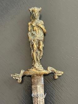Rarissime dague de cérémonie athamé cérémonie occultisme décor démon diable