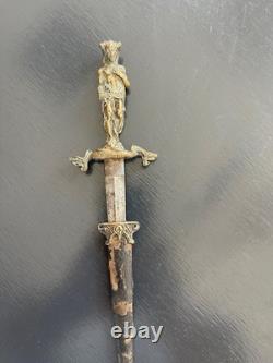 Rarissime dague de cérémonie athamé cérémonie occultisme décor démon diable