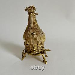 Ruche Abeilles Style Empire Cave Senteur Parfum Flacon Napoléon III Bronze Doré Ruche Abeilles Style Empire Cave Senteur Parfum Flacon Napoléon III Bronze Doré