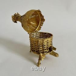 Ruche Abeilles Style Empire Cave Senteur Parfum Flacon Napoléon III Bronze Doré