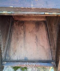 SCEAU A CHARBON ANGLAIS EN BOIS ET BRONZE D'EPOQUE VICTORIENNE XIX ème siècle