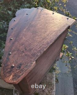 SCEAU A CHARBON ANGLAIS EN BOIS ET BRONZE D'EPOQUE VICTORIENNE XIX ème siècle