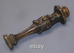 -SCEAU CACHET BRONZE doré 2 SYLPHIDES NAPOLEON III Chiffré E COLLECTION BUREAU D