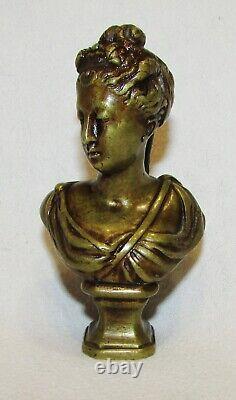 SCEAU CACHET EN BRONZE ANCIEN 19ème Buste de femme / antique french 19th seal