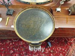 SELLETTE Style NAPOLEON III Nap 3 Monture BRONZE Cuir Bois 17MAG 23/07