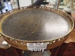 SELLETTE Style NAPOLEON III Nap 3 Monture BRONZE Cuir Bois 17MAG 23/07