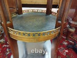 SELLETTE Style NAPOLEON III Nap 3 Monture BRONZE Cuir Bois 17MAG 23/07