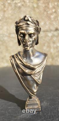 Sceau Bronze Argent Representant Un Romain Cesar Signé Lalouette Xixème