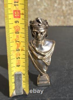 Sceau Bronze Argent Representant Un Romain Cesar Signé Lalouette Xixème