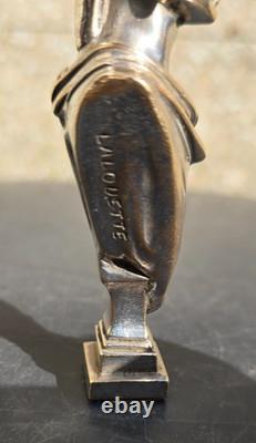 Sceau Bronze Argent Representant Un Romain Cesar Signé Lalouette Xixème