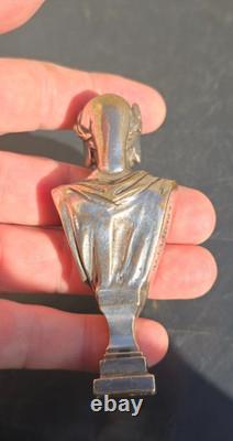 Sceau Bronze Argent Representant Un Romain Cesar Signé Lalouette Xixème