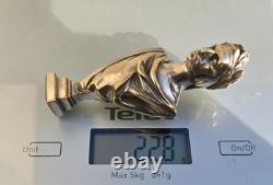 Sceau Bronze Argent Representant Un Romain Cesar Signé Lalouette Xixème