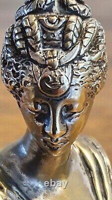 Sceau à cacheter en bronze argenté à l'effigie d'un buste de femme à L'ANTIQUE