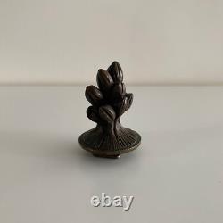Sceau cachet XIXe en bronze à patine brune Napoléon III avec monogramme M2498