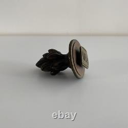Sceau cachet XIXe en bronze à patine brune Napoléon III avec monogramme M2498