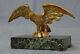 Sculpture Aigle Prenant Son Envol Bronze Et Marbre Epoque Napoléon Iii Fin 19ème