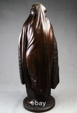 Sculpture orientaliste bronze ancien Porteuse d'eau par Jean Jules B SALMSON