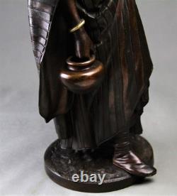 Sculpture orientaliste bronze ancien Porteuse d'eau par Jean Jules B SALMSON