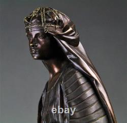 Sculpture orientaliste bronze ancien Porteuse d'eau par Jean Jules B SALMSON