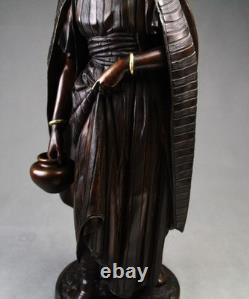 Sculpture orientaliste bronze ancien Porteuse d'eau par Jean Jules B SAMLSON