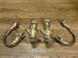 Série 4 embrases bronze doré, XIXème, classique chic, style rocaille