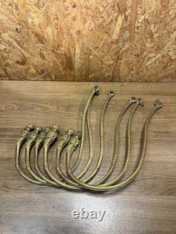 Série de 6 embrasses de rideaux Napoléon III bronze laiton doré H 35 cm