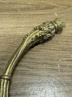 Série de 6 embrasses de rideaux Napoléon III bronze laiton doré H 35 cm