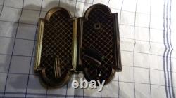 Serrure Double Napoleon III Bronze Acier Peinte Avec Clef Sans Poignee Sr95