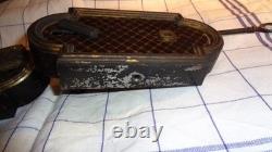 Serrure Double Napoleon III Bronze Acier Peinte Avec Clef Sans Poignee Sr95