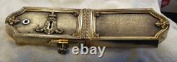 Serrures bronze doré d'époque Napoléon III. Lot de 2