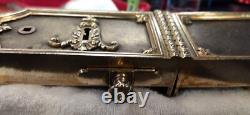 Serrures bronze doré d'époque Napoléon III. Lot de 2