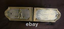 Serrures bronze doré d'époque Napoléon III. Lot de 2