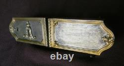 Serrures bronze doré d'époque Napoléon III. Lot de 2