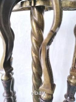 Serviteur de cheminée ancien en bronze XIXe Époque Napoléon 3