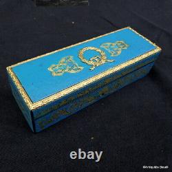 Signé VERVELLE Boite à Bijoux en marqueterie de Turquoise Boulle ép Napoléon III