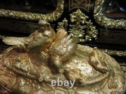Signée LEBLANC Boite à bijoux en Bronze doré Epoque Napoléon III aux oiseaux