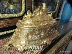 Signée LEBLANC Boite à bijoux en Bronze doré Epoque Napoléon III aux oiseaux