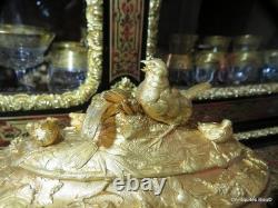 Signée LEBLANC Boite à bijoux en Bronze doré Epoque Napoléon III aux oiseaux