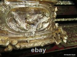 Signée LEBLANC Boite à bijoux en Bronze doré Epoque Napoléon III aux oiseaux