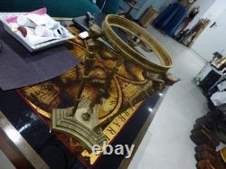 Socle de Lampe Athenienne, style Empire, aux sphinges, bronze, métal, XIX ème, H 28cm