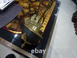 Socle de Lampe Athenienne, style Empire, aux sphinges, bronze, métal, XIX ème, H 28cm