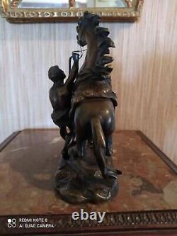 Statuette Cheval de Marly en Bronze d'après Coustou
