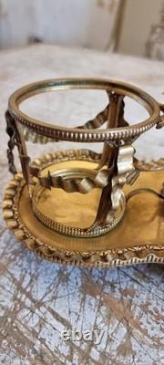 Stunning Napoleon III era Caraffe stand silverplated bronze