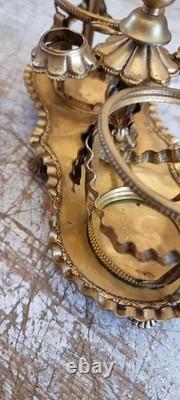 Stunning Napoleon III era Caraffe stand silverplated bronze