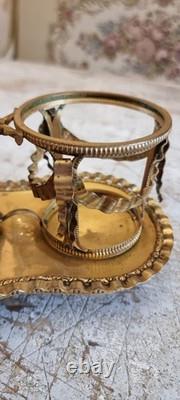 Stunning Napoleon III era Caraffe stand silverplated bronze